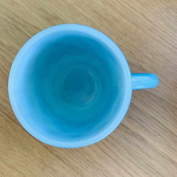 Anchor Hocking Kimberly Milk Glass Ombre Blue Coffee Mug Vintage - Picture 5 of 6